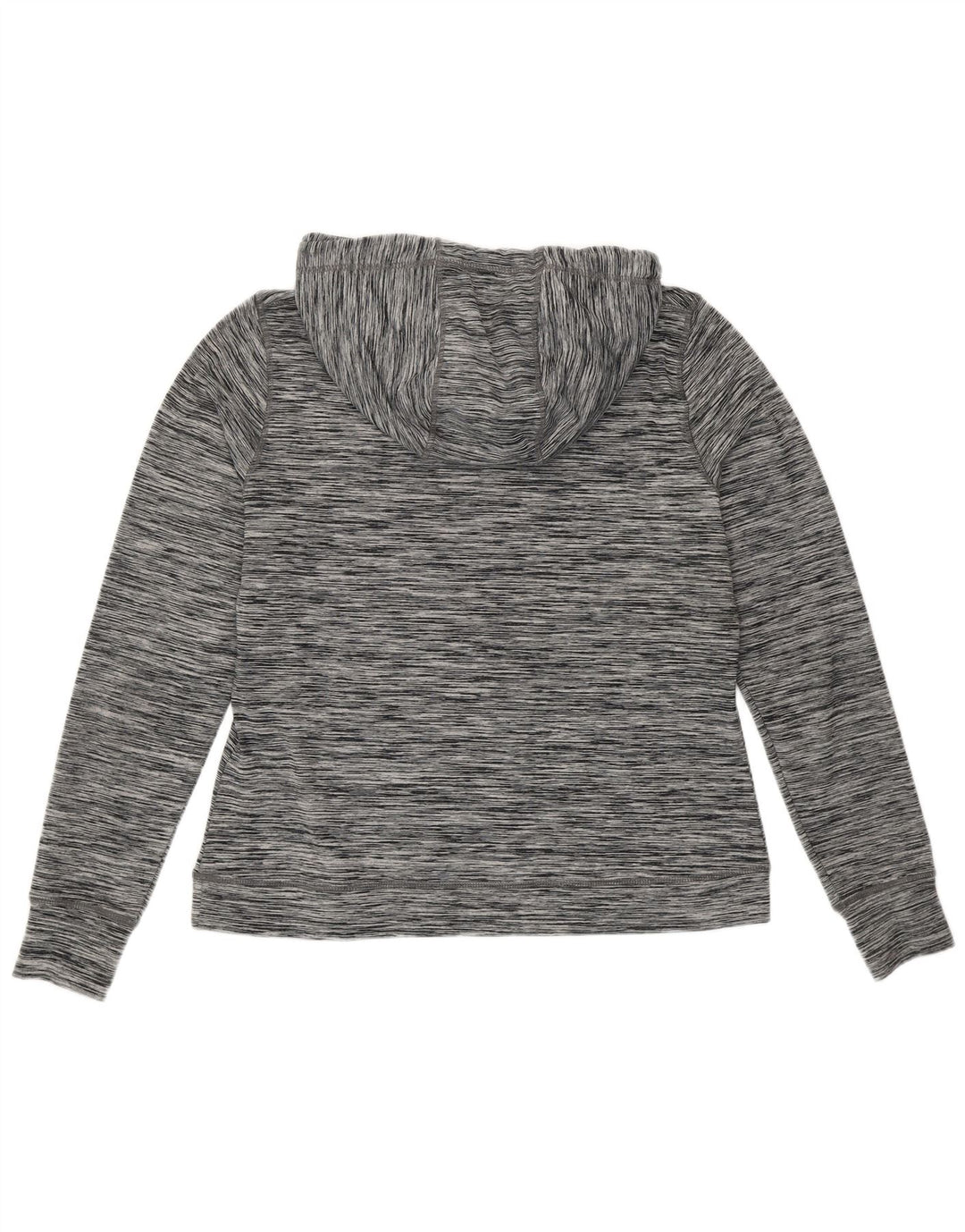 Superdry Pull à capuche graphique pour femme UK 12 Polyester moucheté gris moyen