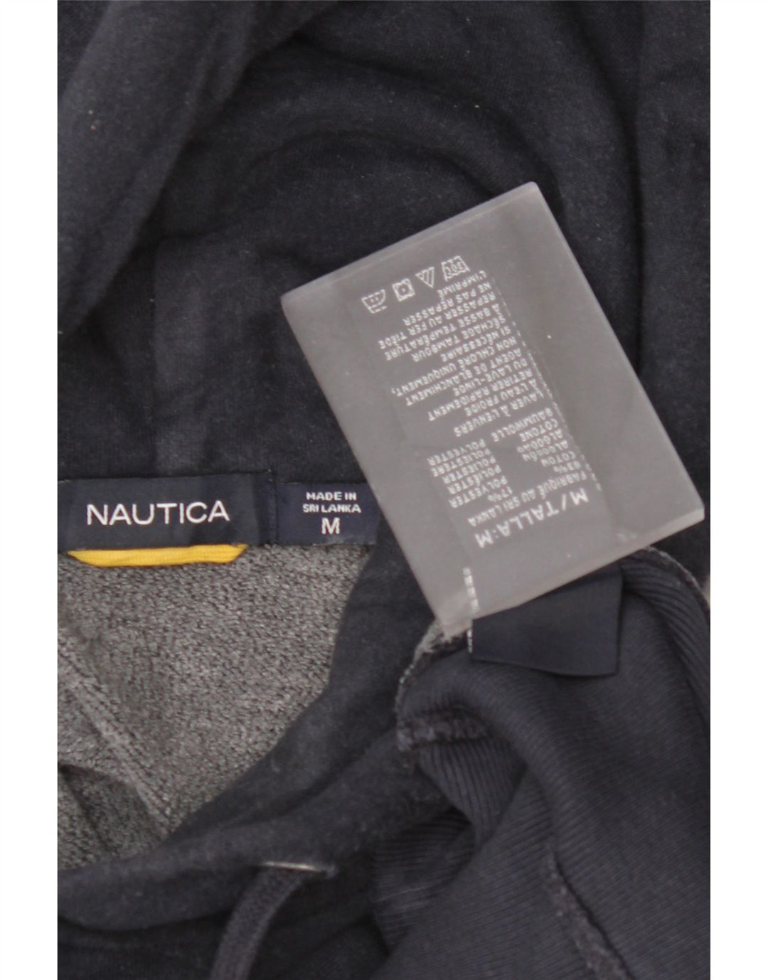 NAUTICA Pull à capuche graphique pour homme en coton bleu marine moyen