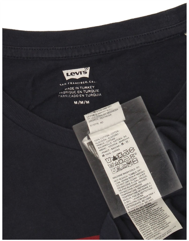 Levi's T-Shirt Graphique Homme Bleu Marine Moyen Coton