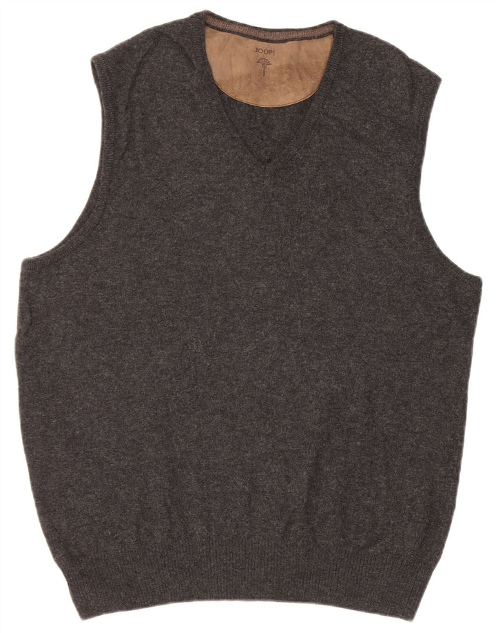 Joop Débardeur Homme IT 48 Laine Vierge Mouchetée Noir Moyen