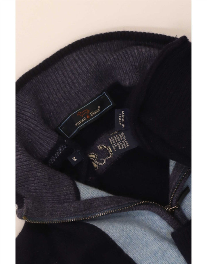 Harmont & Blaine Pull à col zippé pour femme UK 12 Bleu marine moyen