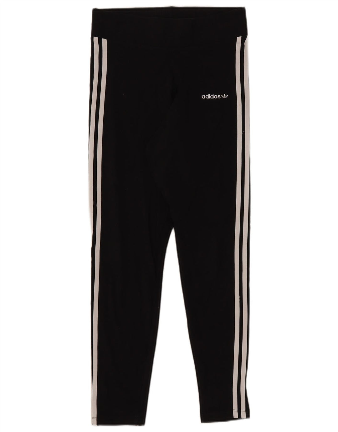 ADIDAS Leggings Femme UK 14 Coton Noir Moyen