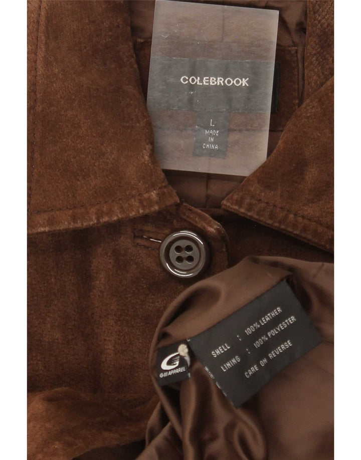 Colebrook Manteau en daim pour femme UK 14 Grand cuir marron