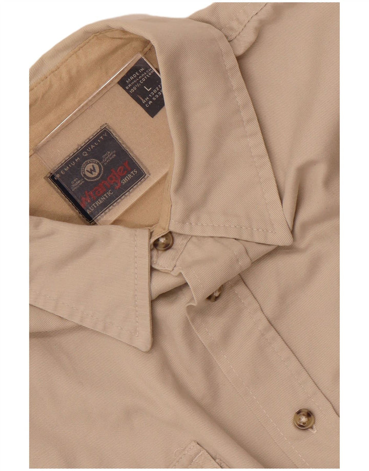 Wrangler Chemise Homme Large Coton Blanc Cassé