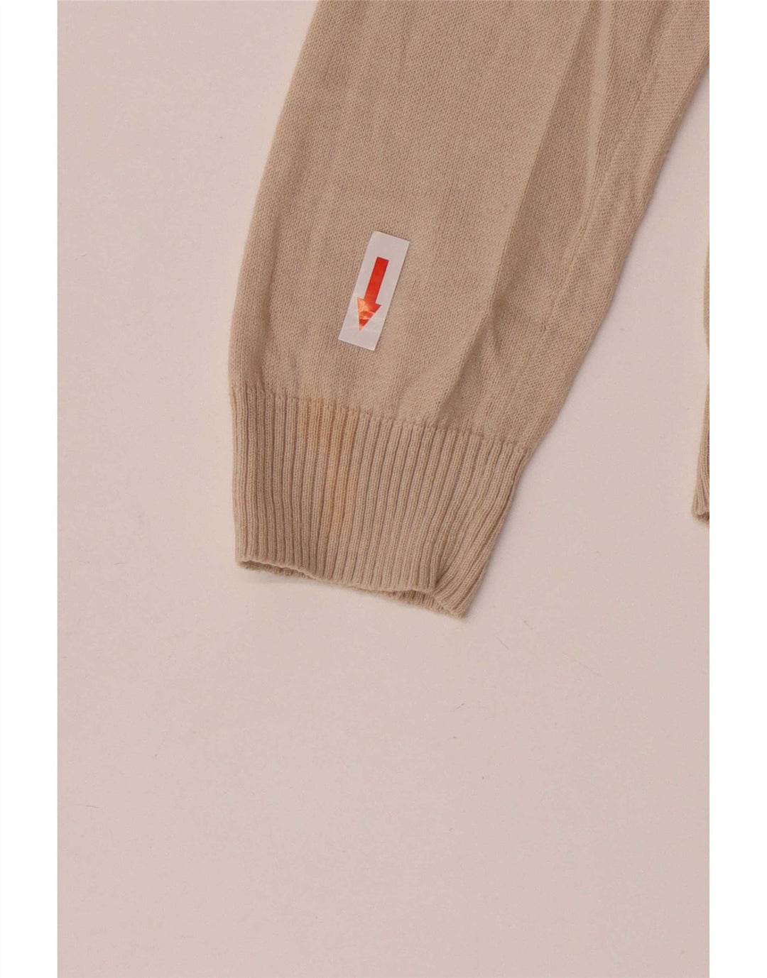 Zara Cardigan Femme Pull UK 12 Coton Beige Moyen