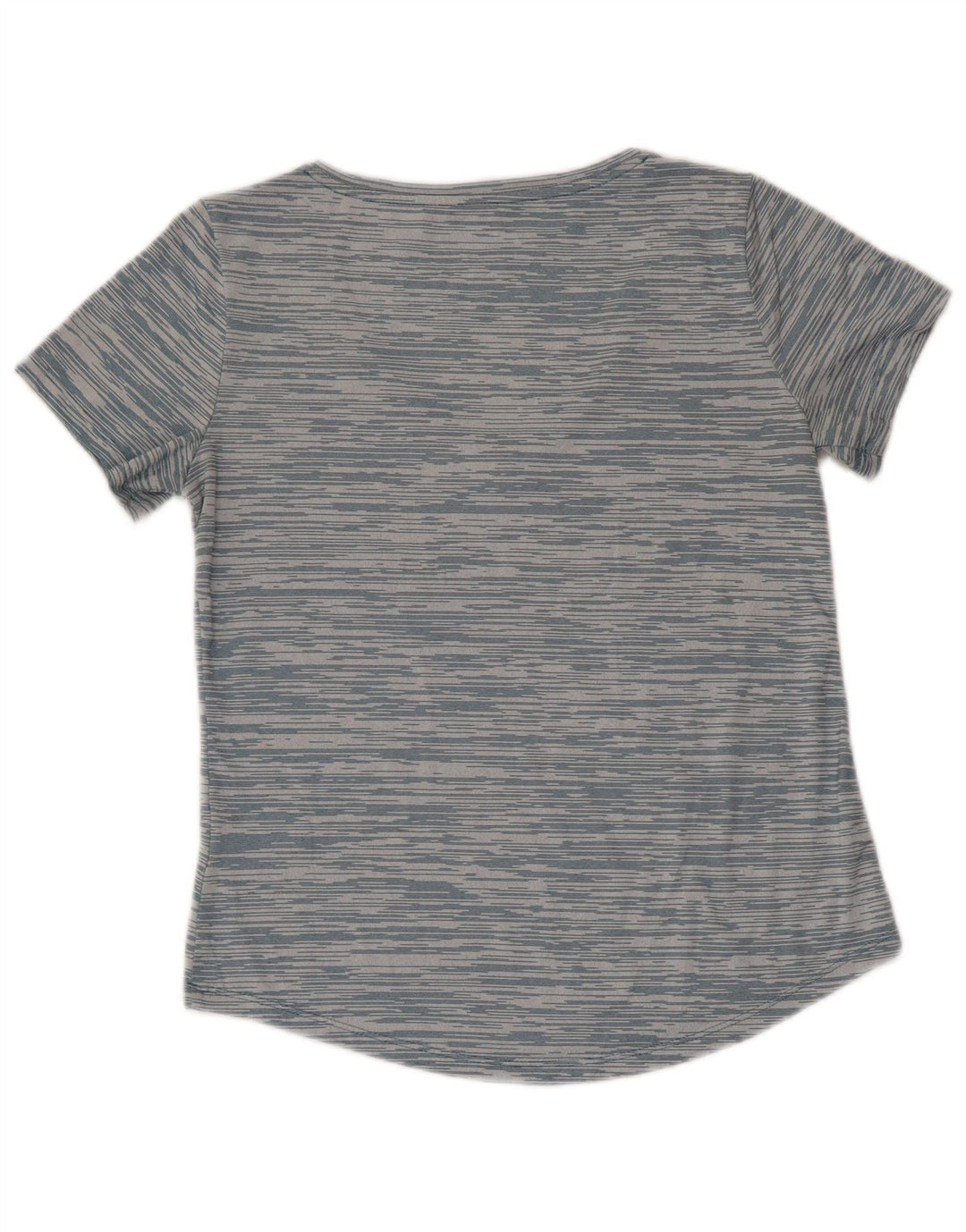 Nike Womens Dri Fit Loose Fit T-Shirt Top UK 6 XS Bleu Rayé Polyester