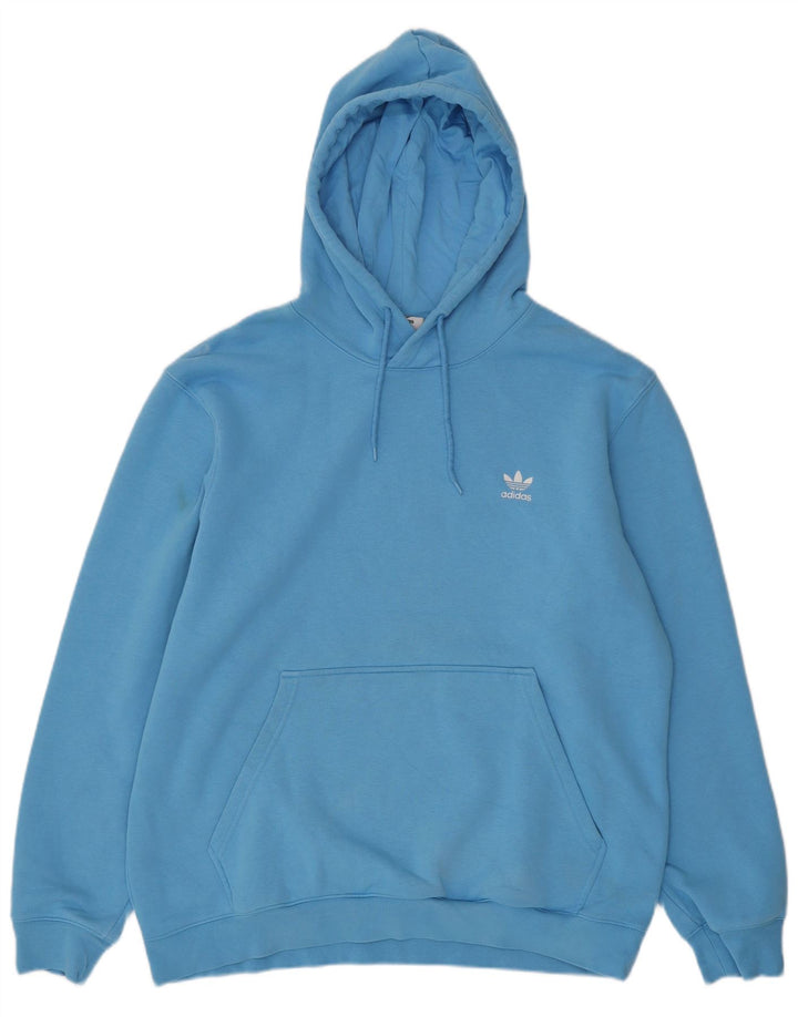 ADIDAS Pull à capuche pour homme XL Bleu Coton