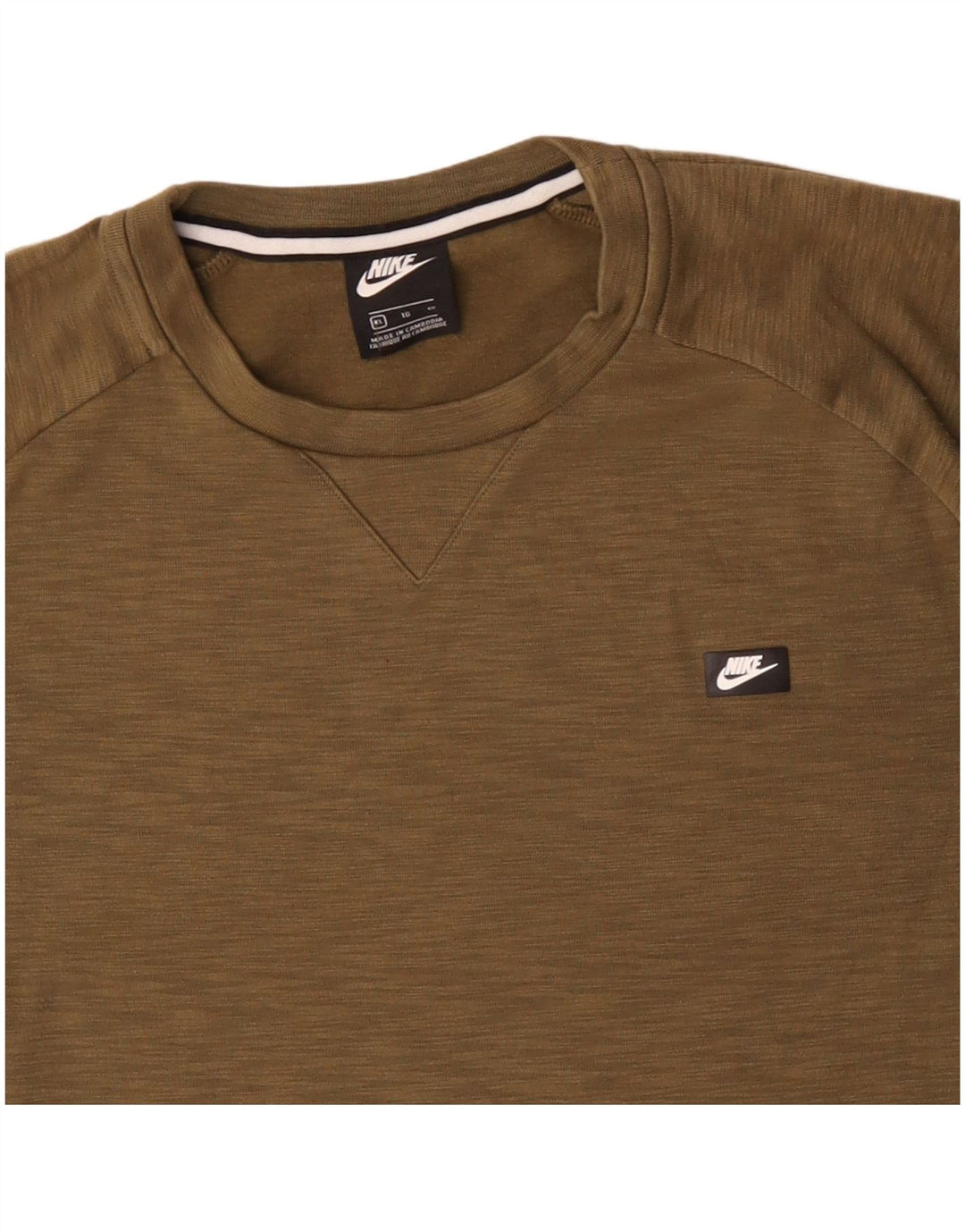 NIKE Sweat-Shirt Homme XL Kaki Moucheté Coton