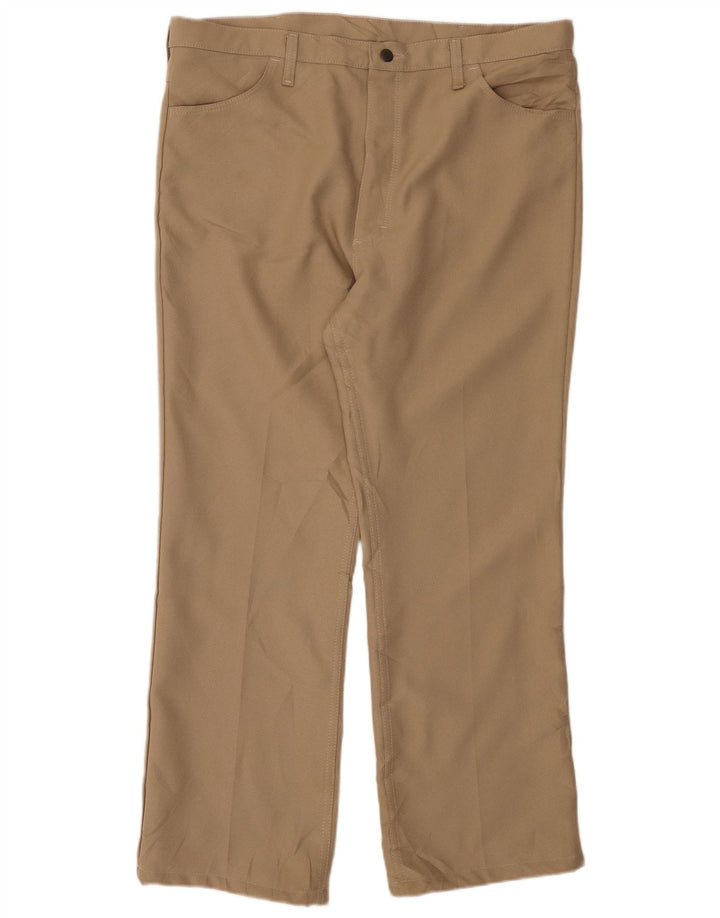 Wrangler Pantalon décontracté droit pour homme W40 L29 Beige Polyester