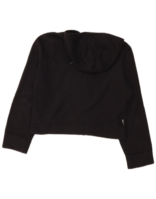 Reebok Pull à capuche zippé pour femme UK 14 Coton noir moyen