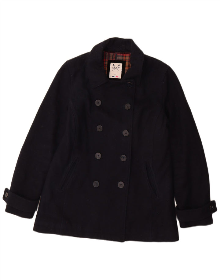 Crew Clothing Caban Femme UK 12 Laine Bleu Marine Moyen