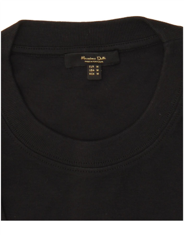 MASSIMO DUTTI T-Shirt Homme Noir Moyen
