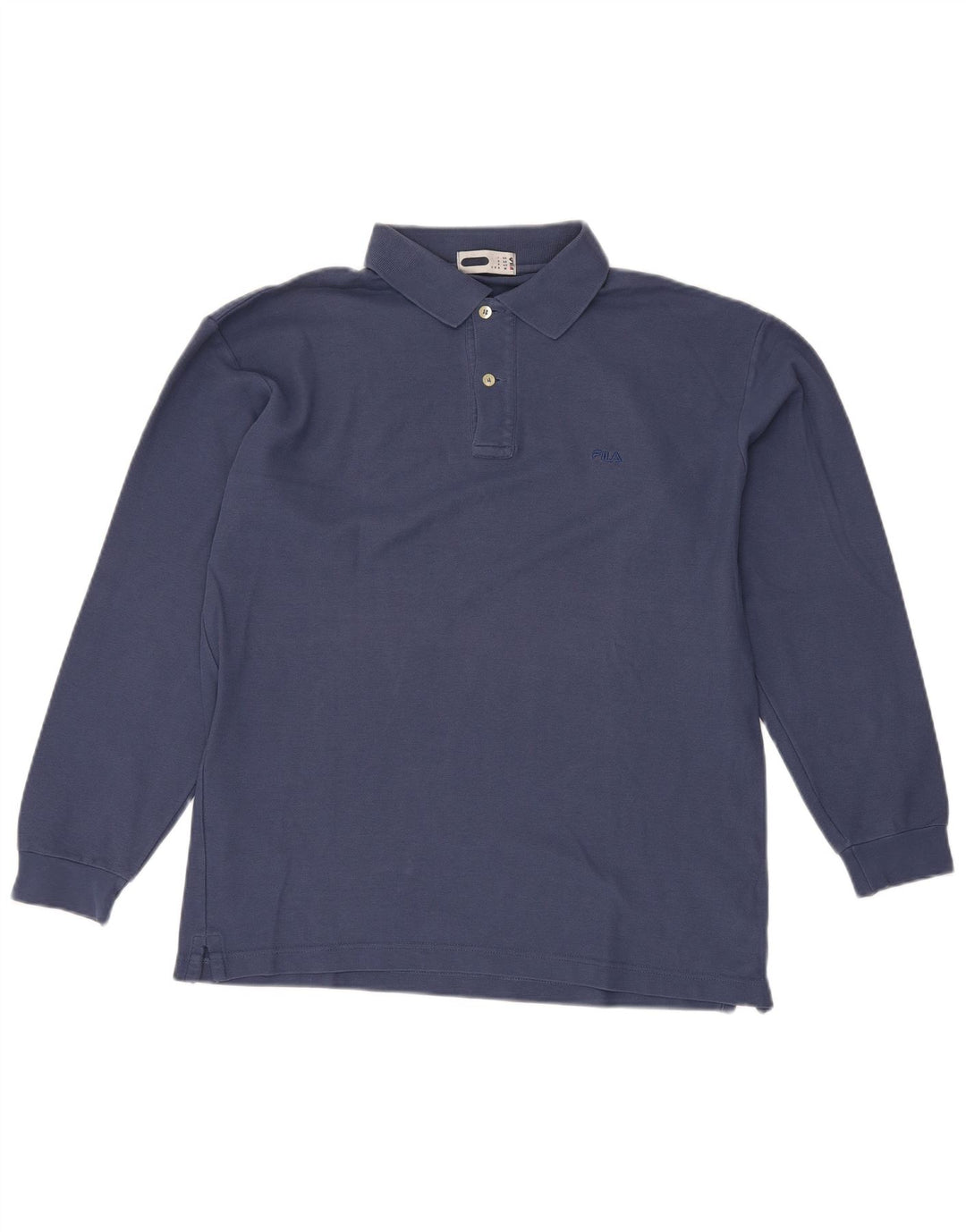 FILA Polo à Manches Longues Homme IT 50 Bleu Moyen Coton