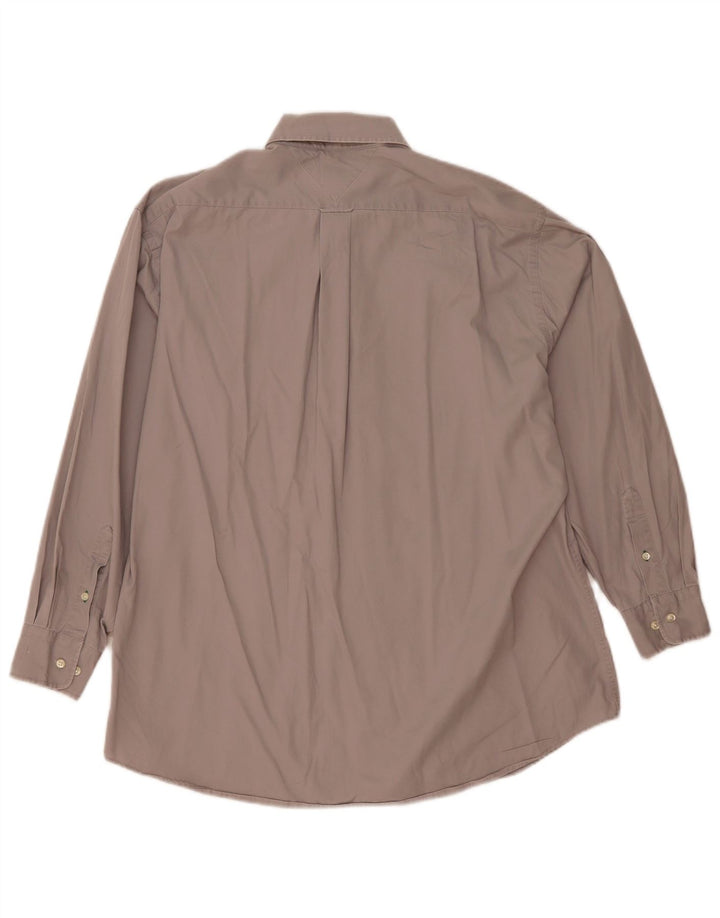 Tommy Hilfiger Chemise Homme Taille 15 1/2 Coton Gris Moyen