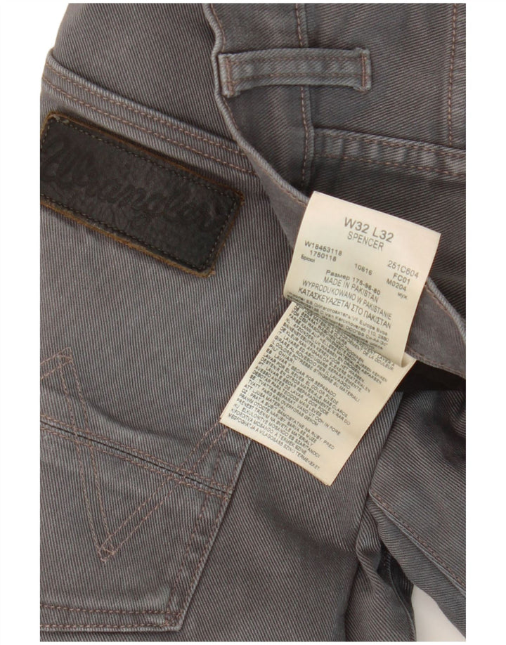 WRANGLER Jean Droit Spencer Homme W32 L32 Gris Coton