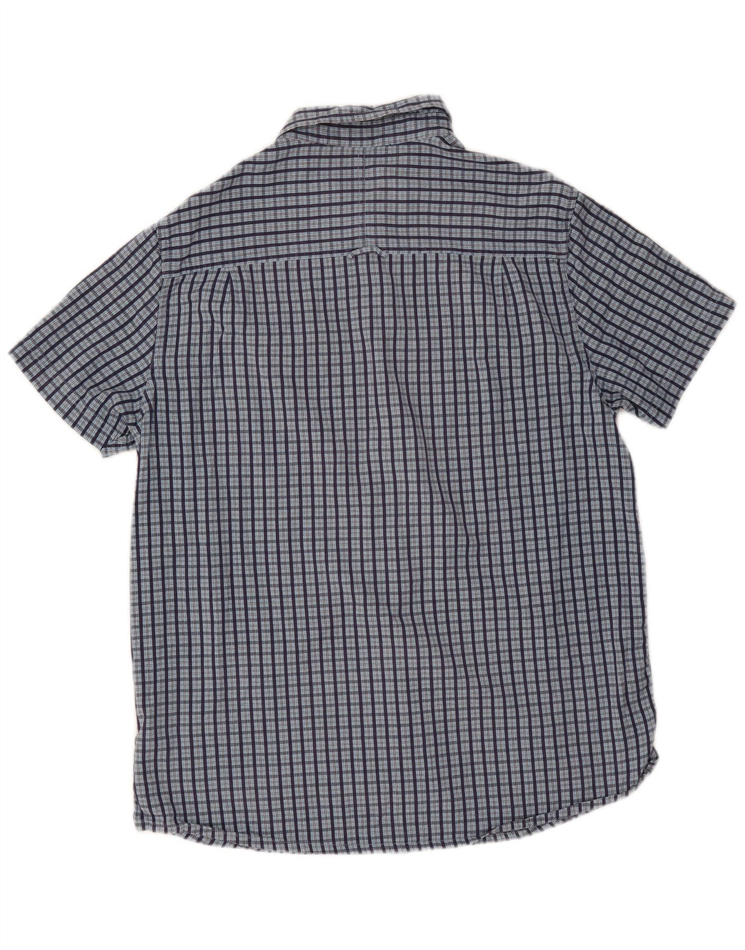 Mountain Warehouse Chemise à manches courtes pour homme en coton à carreaux bleu marine
