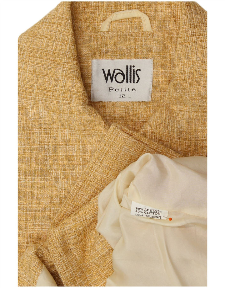 WALLIS Veste blazer courte à 4 boutons pour femme UK 12 Beige moyen