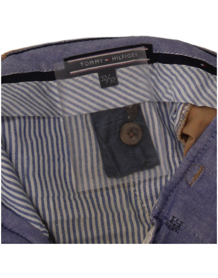 TOMMY HILFIGER Pantalon Chino Droit Femme W32 L32 Beige Coton