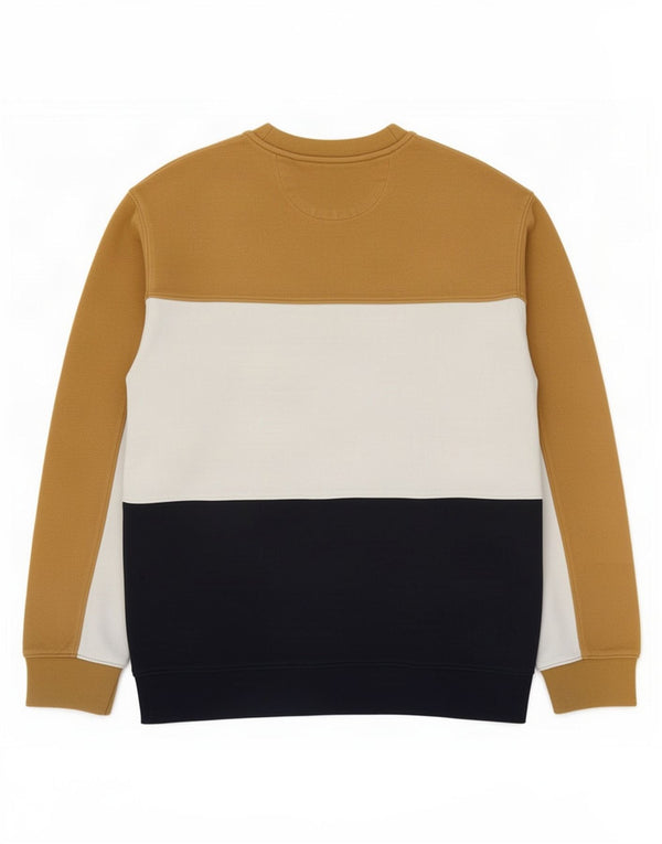 Zara Femme Sweatshirt Jumper UK 14 Moyen Multicolore Colourblock Coton