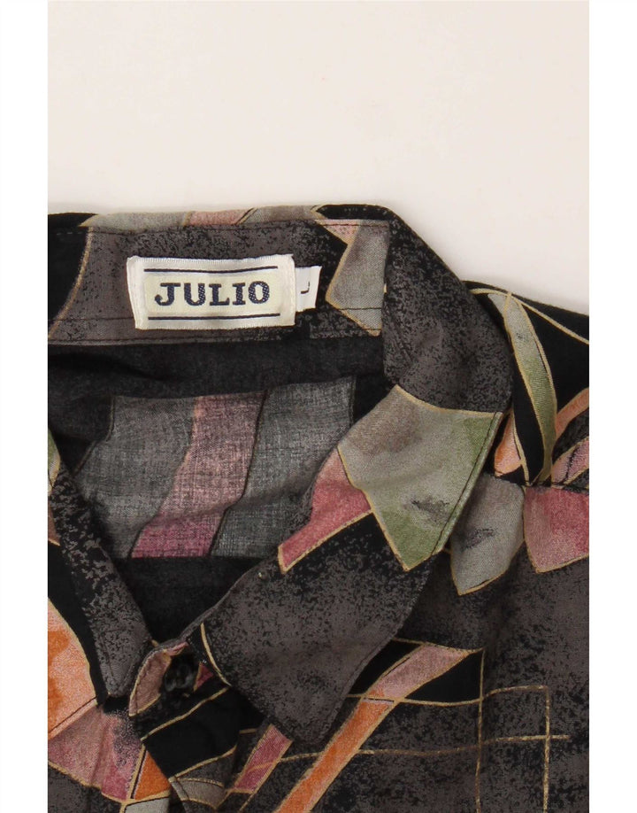 Chemise à manches courtes Vintage pour hommes, grande chemise géométrique multicolore