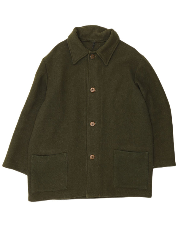 vintage Mens Overcoat UK 42 XL Kaki
