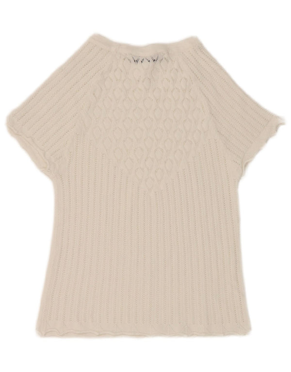 Zara Womens Crop Blouse Top UK 8 Petit Blanc