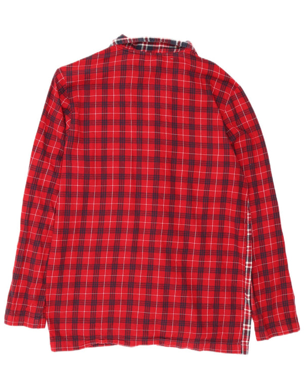 Tommy Hilfiger Chemise en flanelle homme rouge moyen à carreaux en coton