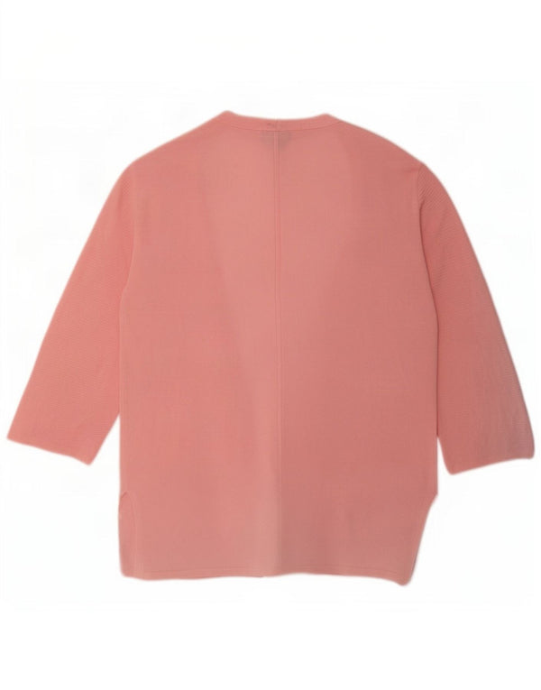 Massimo Dutti Cardigan à manches 3/4 pour femme Rose moyen UK 14