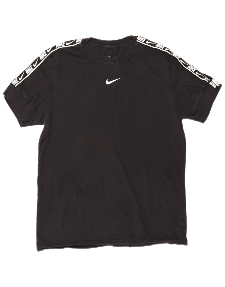 NIKE T-shirt graphique coupe standard pour homme en coton noir moyen