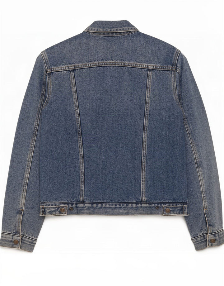 Levi's Veste Sherpa En Jean Femme UK 14 Large Bleu