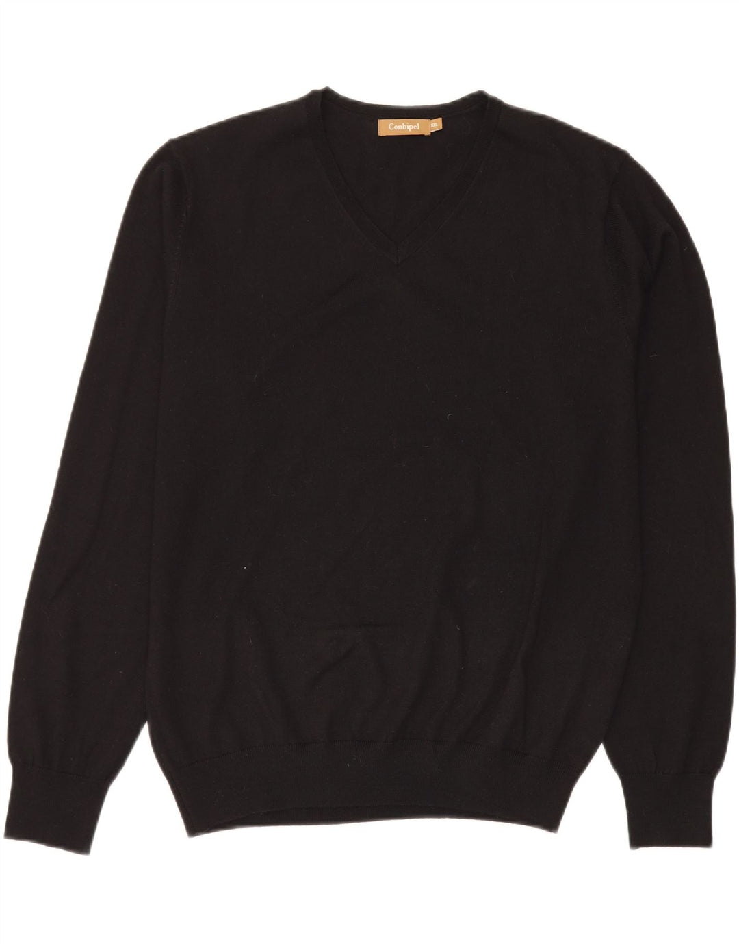 Conbipel Pull Col V Homme 2XL Laine Vierge Noir