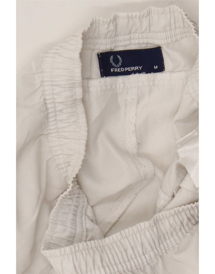 Fred Perry Short de sport coupe classique pour homme en polyester blanc moyen