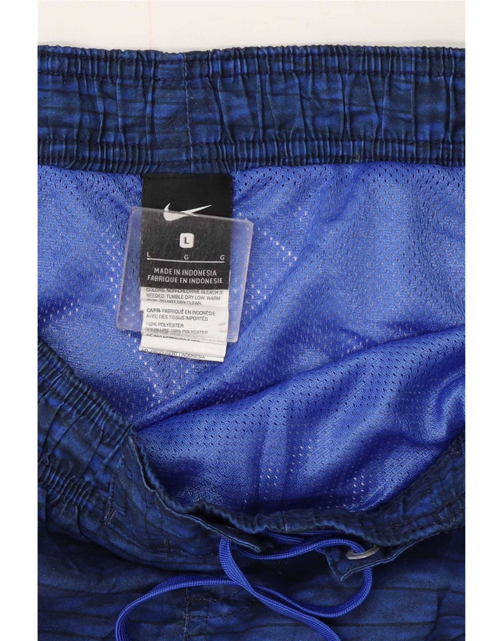 Nike Short de bain graphique pour homme en polyester à fines rayures bleues