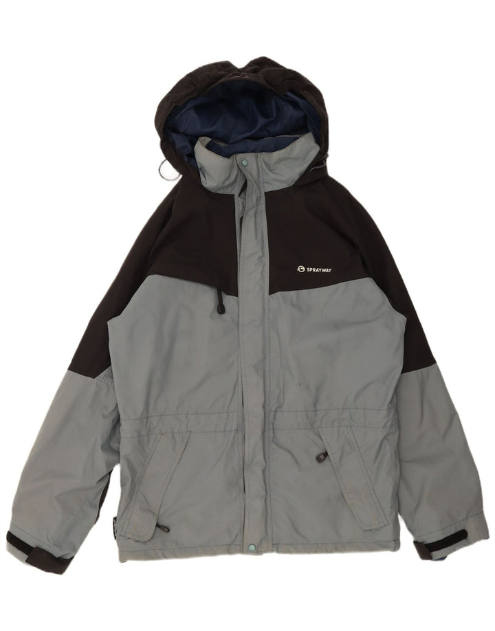 Sprayway Veste de pluie à capuche pour homme UK 38 Gris moyen Colourblock Polyamide