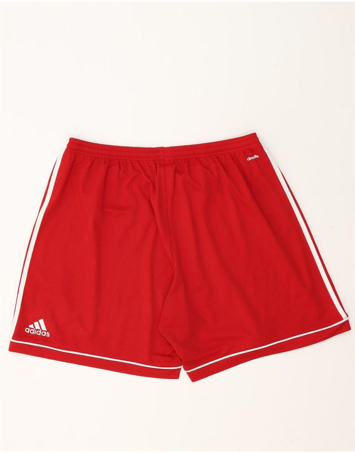 Adidas Short de sport Climalite pour homme 2XL Rouge Polyester
