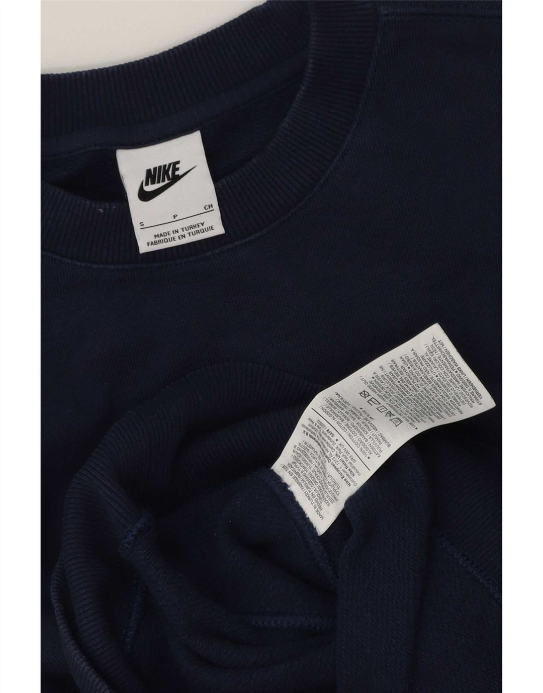 Nike Sweat-shirt graphique pour homme en coton bleu marine Taille S