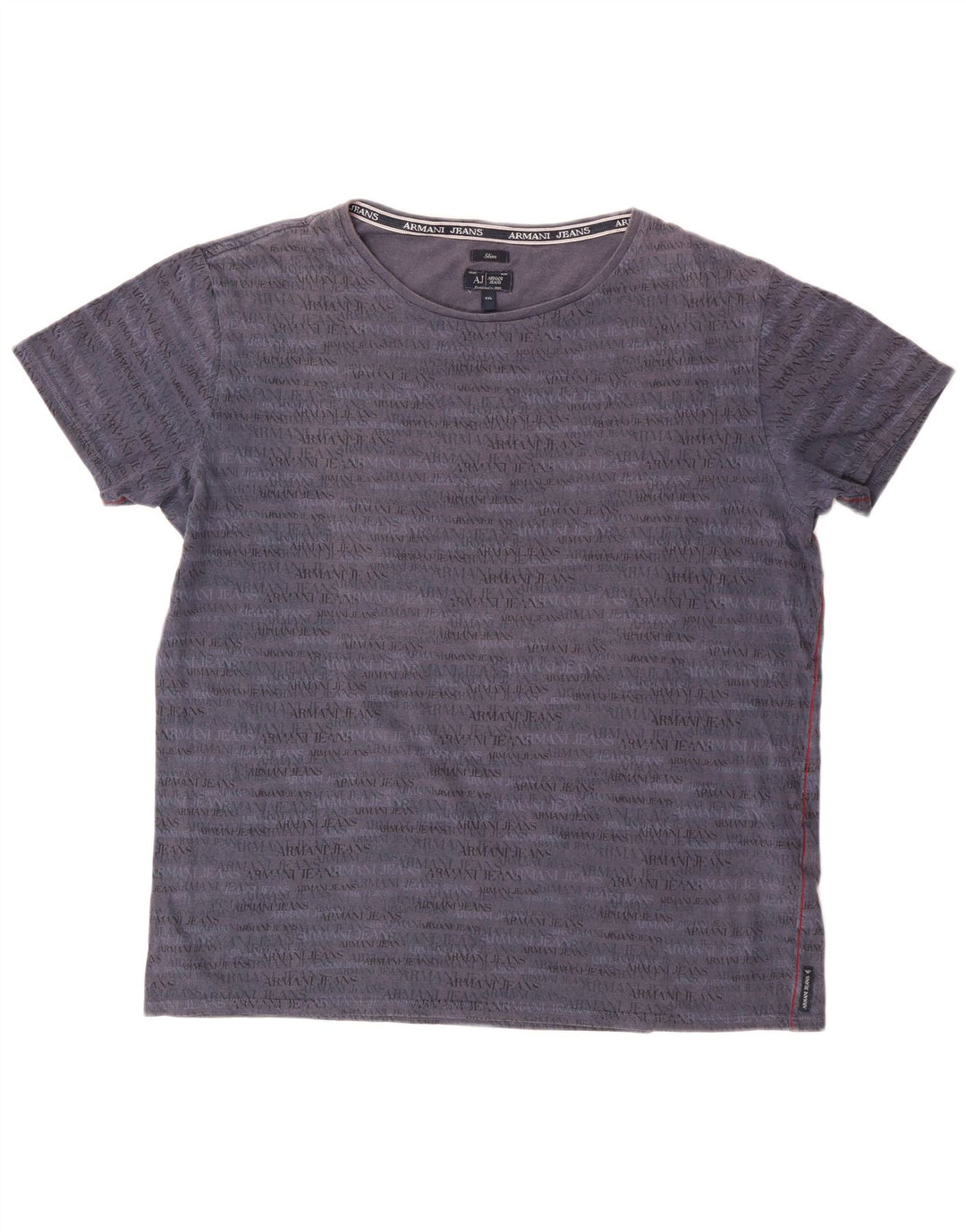 ARMANI JEANS T-Shirt Slim Graphique Homme 2XL Bleu Marine