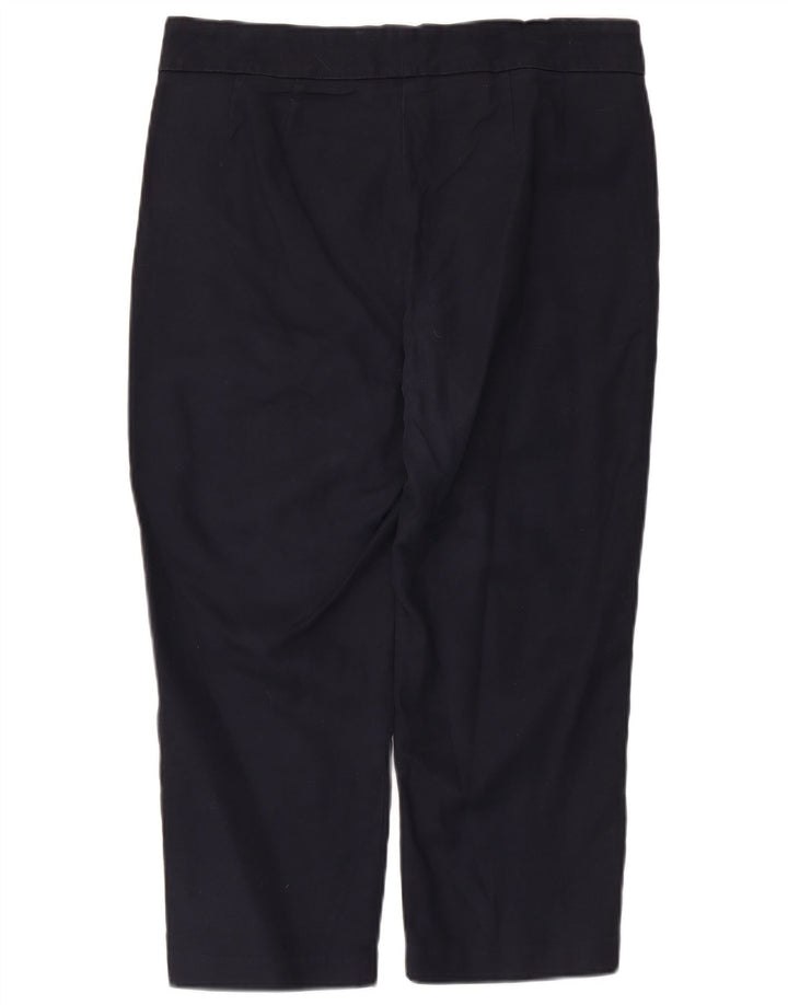 Marks & Spencer Pantalon Capri Femme UK 12 Medium W34 L22 Bleu Marine