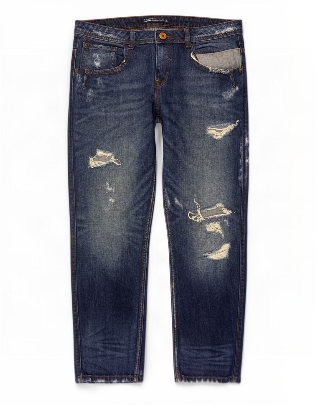 Zara Jean court effet vieilli pour femme EU 40 Medium W30 L26 Bleu