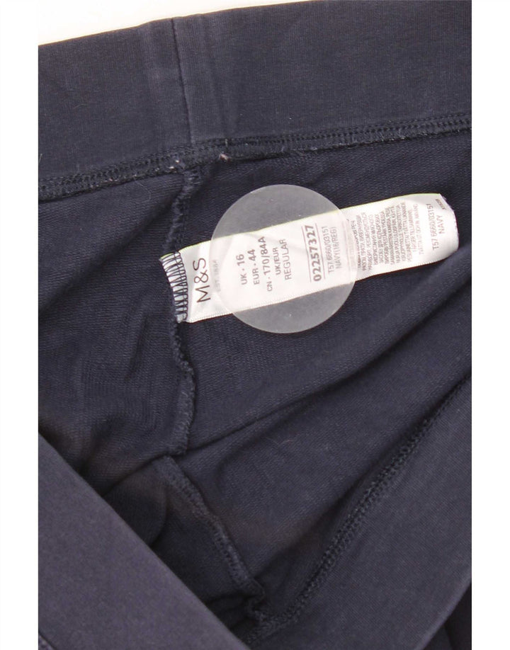 Marks & Spencer Leggings Femme UK 16 Large Bleu Marine Coton