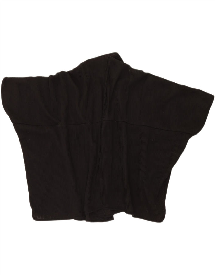 Zara Womens Poncho Oversize Cardigan Top UK 14 Moyen Noir