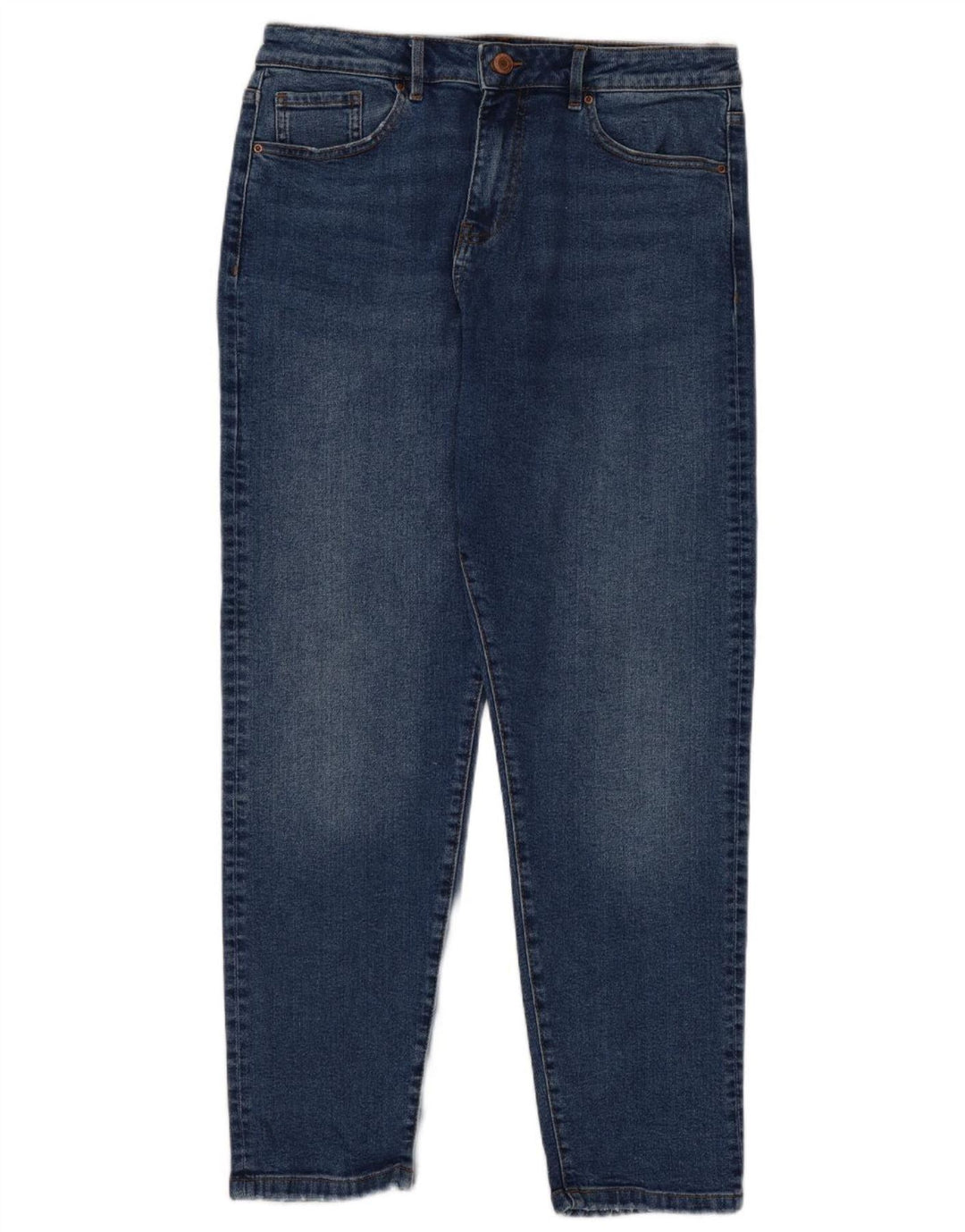 Marks & Spencer Jean Mom Regular Tapered pour femme UK 14 Medium W30 L28 Bleu