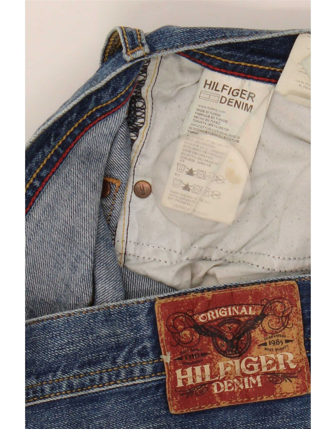 Tommy Hilfiger Jean droit homme W33 L32 bleu coton