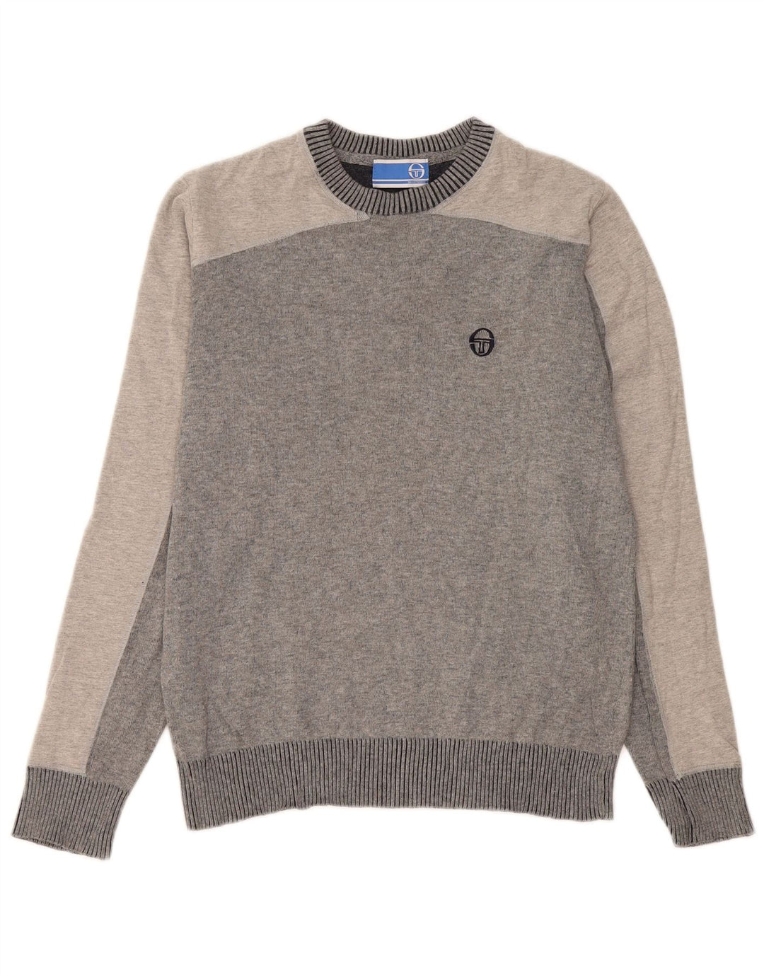 Sergio Tacchini Pull Col Rond Homme Gris Moyen Colorblock