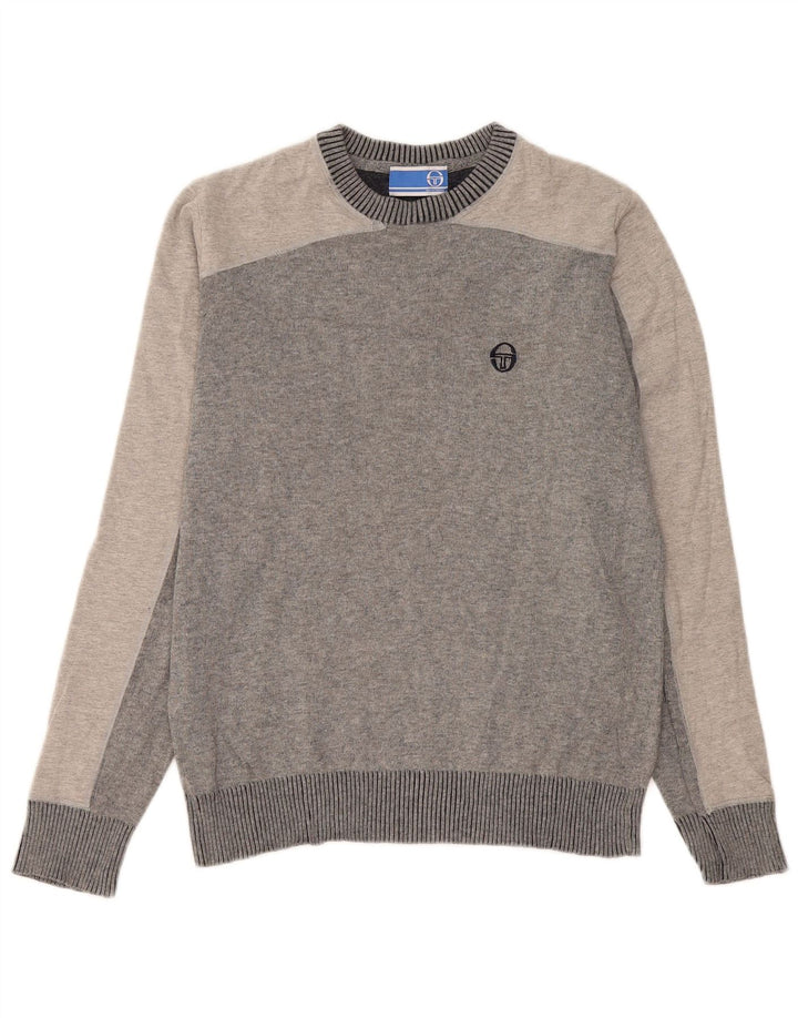 Sergio Tacchini Pull Col Rond Homme Gris Moyen Colorblock