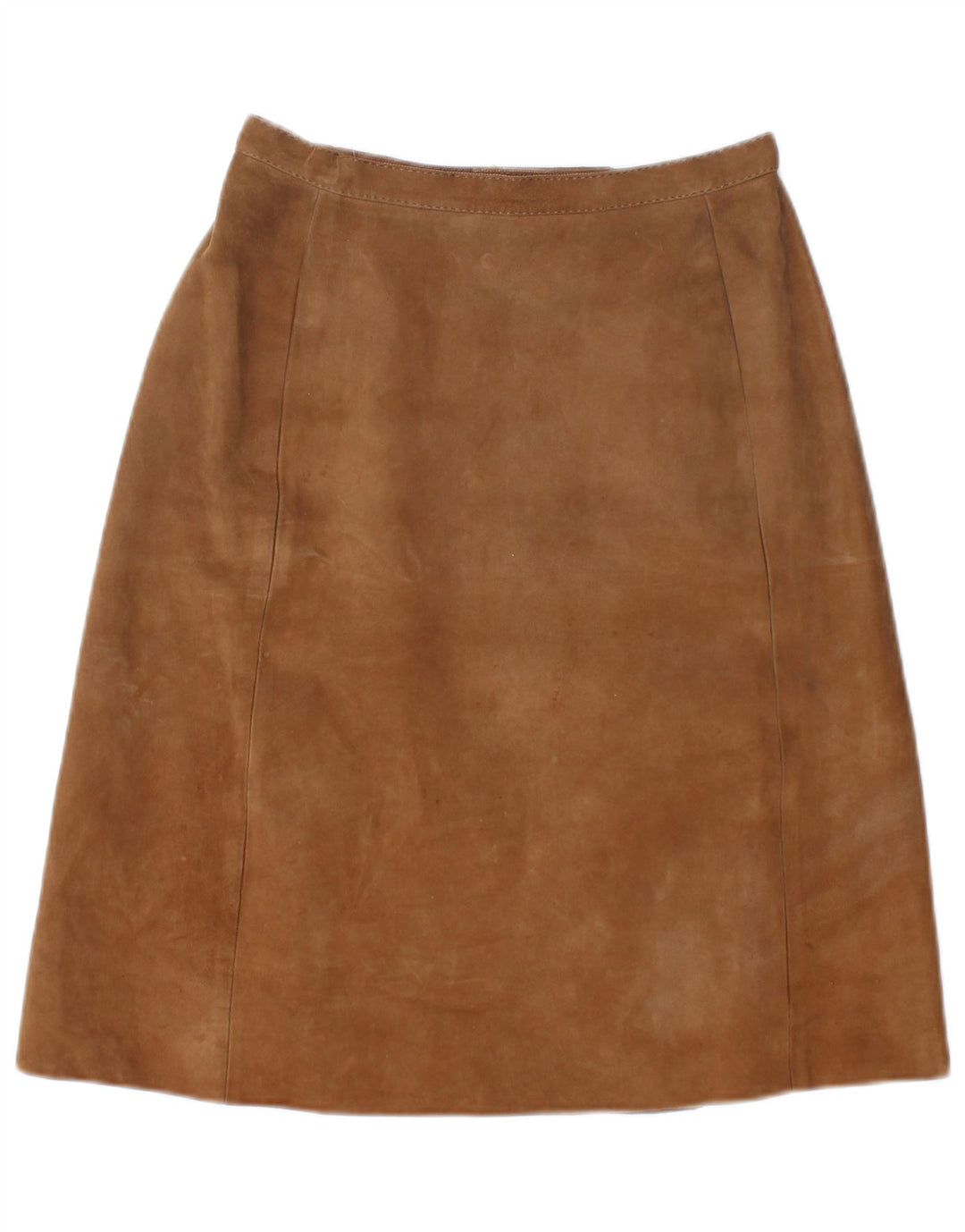 jupe en daim femme vintage W26 Petit Beige