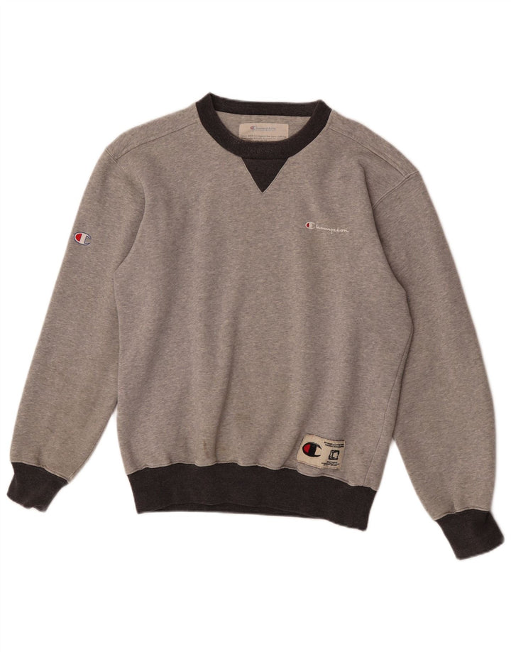 Champion Sweat-Shirt Homme Gris Colorblock Small