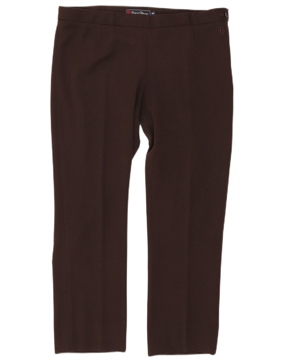 CONTE OF FLORENCE Pantalon décontracté droit pour femme IT 52 2XL W36 L28 Marron
