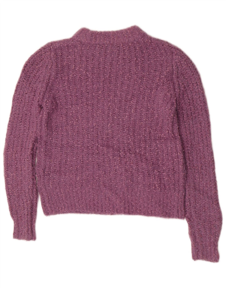 Marks & Spencer Pull col bateau pour femme UK 8 Small Violet Polyester