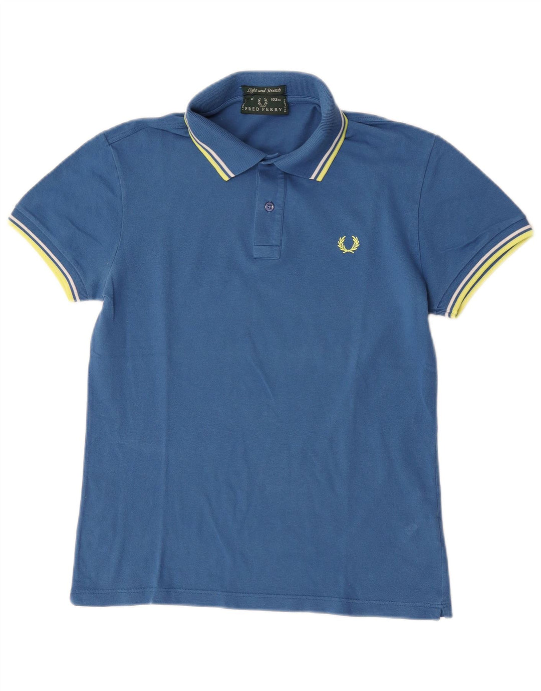 Fred Perry Polo Léger et Stretch Homme Bleu Moyen Coton Rayé